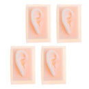 4 Pieces Silicone 1:1 Lifesize Ear Acupuncture Statue School Study Set