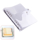 Clear A5 Loose Leaf Ring Binder Notebook Cover 6 Holes Spiral Core Planner Diary