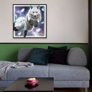 5D DIY Full Round Diamond Painting Mosaic Decor Handmade Gift (Wolf LD546)