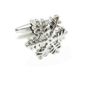 1 Pair Snowflake Cufflinks Brass Snow Wedding Xmas Fancy Gift Cuff Links