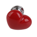 Heart Shaped Ceramic Door Drawer Bin Handle Pull Knob Hardware Red 38mm S
