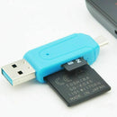 2-in-1 OTG SD Micro USB 2.0 T-Flash Memory Card Reader Adapter For Cell Phone&PC