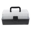 Waterproof 2 Trays Cantilever Fishing Tackle Box Fishing Storage Case Clear