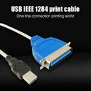 1.5m Portable Parallel Port 12Mbps USB To IEEE 1284 Printer Cable For Notebooks