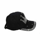Children Outdoor Sports Bling Baseball Hiking Cap black Crown