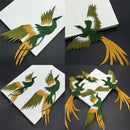 1set Phoenix Bird Iron on Embroidery lace Cloth Paste Fabric Applique Patch DIY!