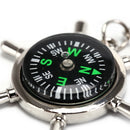 Compass Rudder Key Chain Glossy Alloy Keychain Keyrings Gifts S3c&