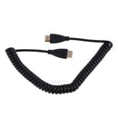 Double Male HDMI V1.4 Coiled Cable Lead Extension Cord Stretch 50cm to 2m