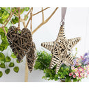 Natural Wicker Heart Wreath Country Wedding Christmas Party Hanging Decor