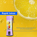 380ml Portable Juicer USB Rechargeable Blender Mixer Juice Machine (Purple) A