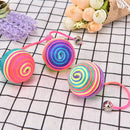 cat kitten dog pet colorful bell nylon ball playing toys gifts chew squeak tbTE