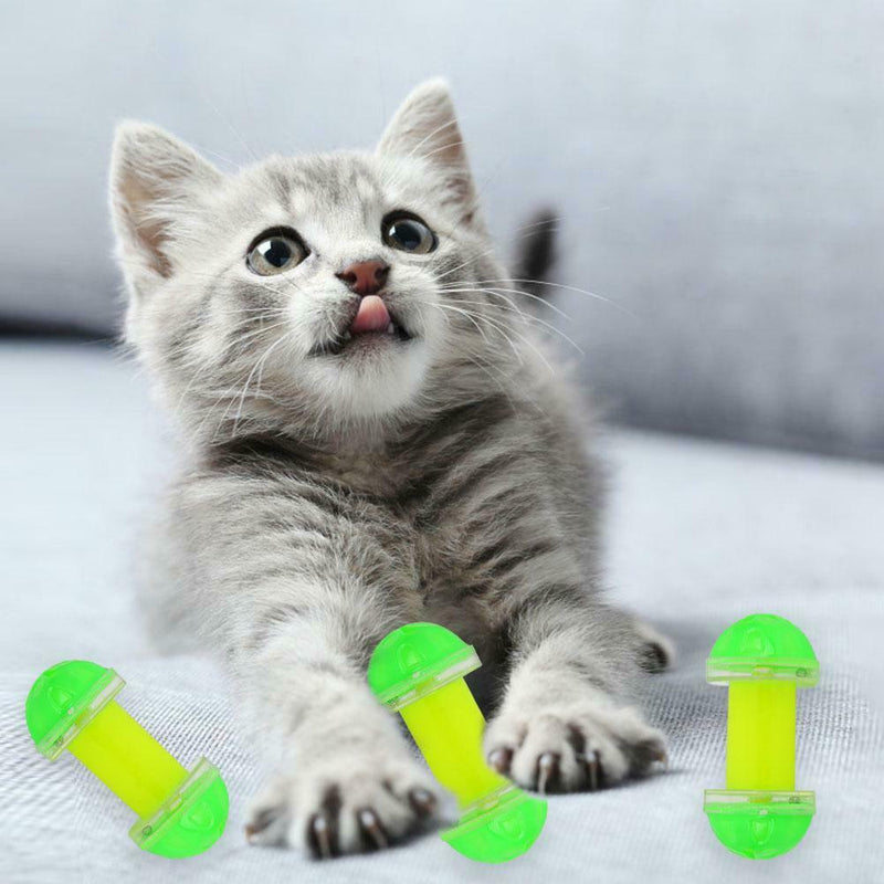 12pcs/Set Cat Dumbbell Bell Balls Pet Sound Rattle Plastic Interactive Toys