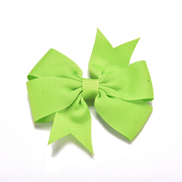 20Pcs Baby Girls Boutique Big Bow Hair Clips Grosgrain Ribbon Hairpin LJ