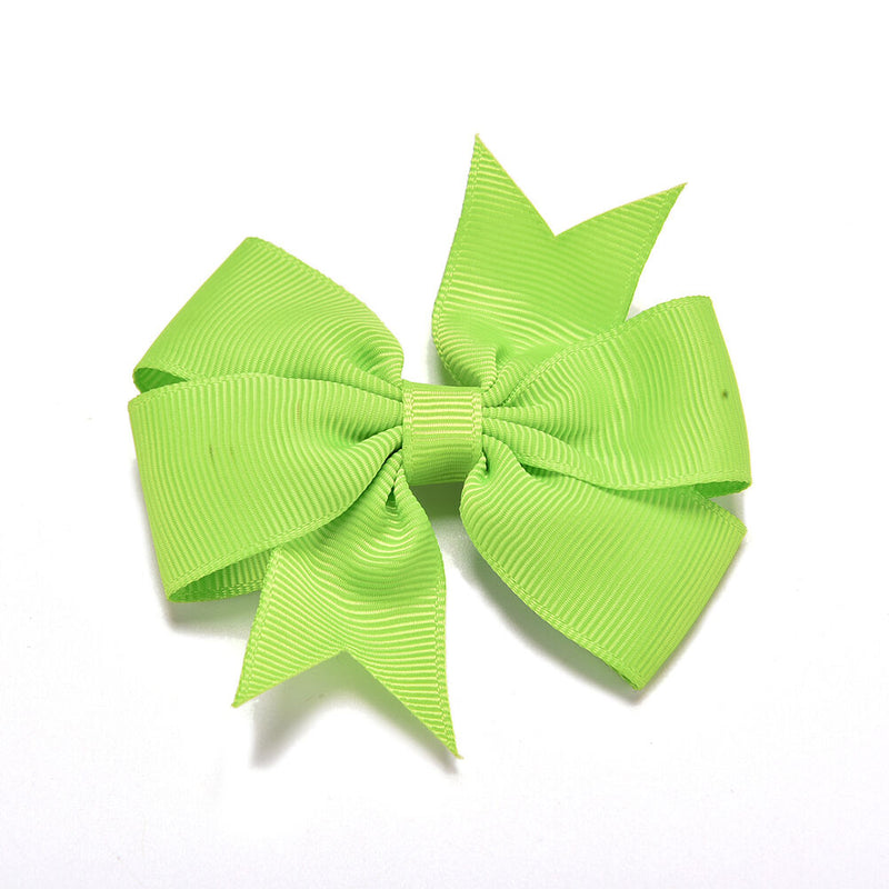 20Pcs Baby Girls Boutique Big Bow Hair Clips Grosgrain Ribbon Hairpin LJ