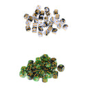Pack of 60 Double Colored D6 Dices Acrylic with Iron Box for Party Casino Board