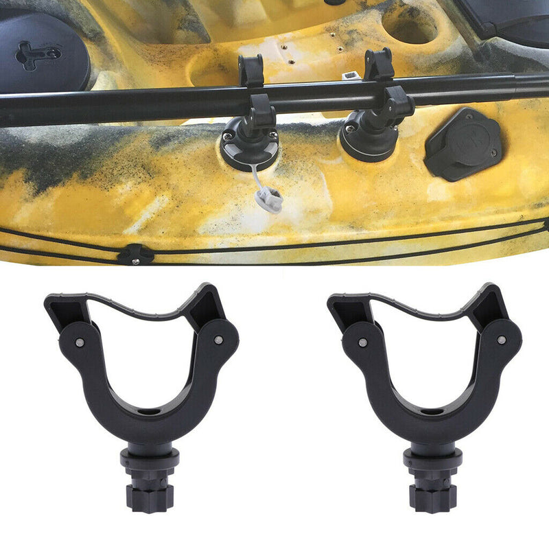 2x Kayak Paddle Clip Canoe Boat Track Rail Oars Holder Clamp SUP Leash Keeper