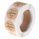 500PCs/Roll Round Thank You Stickers 1inch Handmade Envelope Stationery StiSEAU
