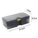 Waterproof Fishing Tackle Box Durable Dual Layer Lures Bait Storage Case Plastic