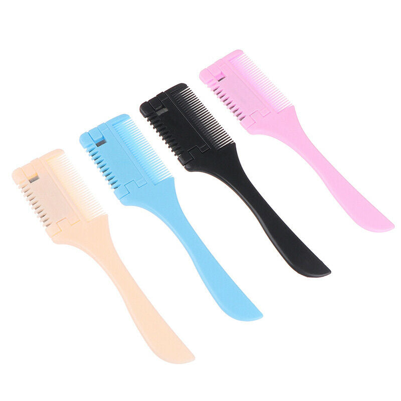Double Sides Hair Cutting Thinning Hair Razor Comb Trimmer With Blades DIY T Gw