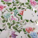 50pcs Rose Flower 2 Holes Wooden Buttons Scrapbook Embellishment Craft 32mm