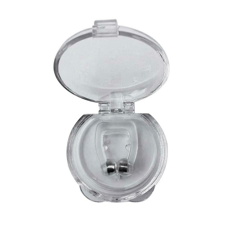 4pcs Silicone Anti Snore Magnet Nose Clip Snoring Stopper with Storage Box A