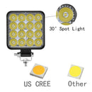 48W LED Work Light Bar Flood Spot Beam Offroad 4WD SUV Driving Fog Lamp
