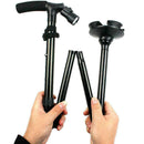 Foldable Walking Stick With LED Light Disability Aluminium X7S5 N3E8