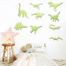 9pcs Luminous Wall Stickers Children Room Dinosaur Decor Glow The In Dark R7I8
