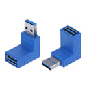 2 Pieces 90 Degree USB 3.0 up Down Male to Female Extension Adapter Coupler