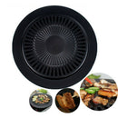 Black Korean Non Stick Barbeque Grill Pan For Outdoor or Indoor Easy GXX