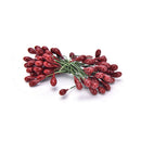 100XArtificial Red Holly Berry On Wire Bundle Garland Wreath Making Christmas 9Q