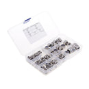 165Pcs Stainless Steel Hex Lock Nut Nylon Insert M3 M4 M5 M6 M8 M10 M12