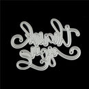 Brief greeting words thank you Metal Cutting Dies DIY Photo Album Craft FT
