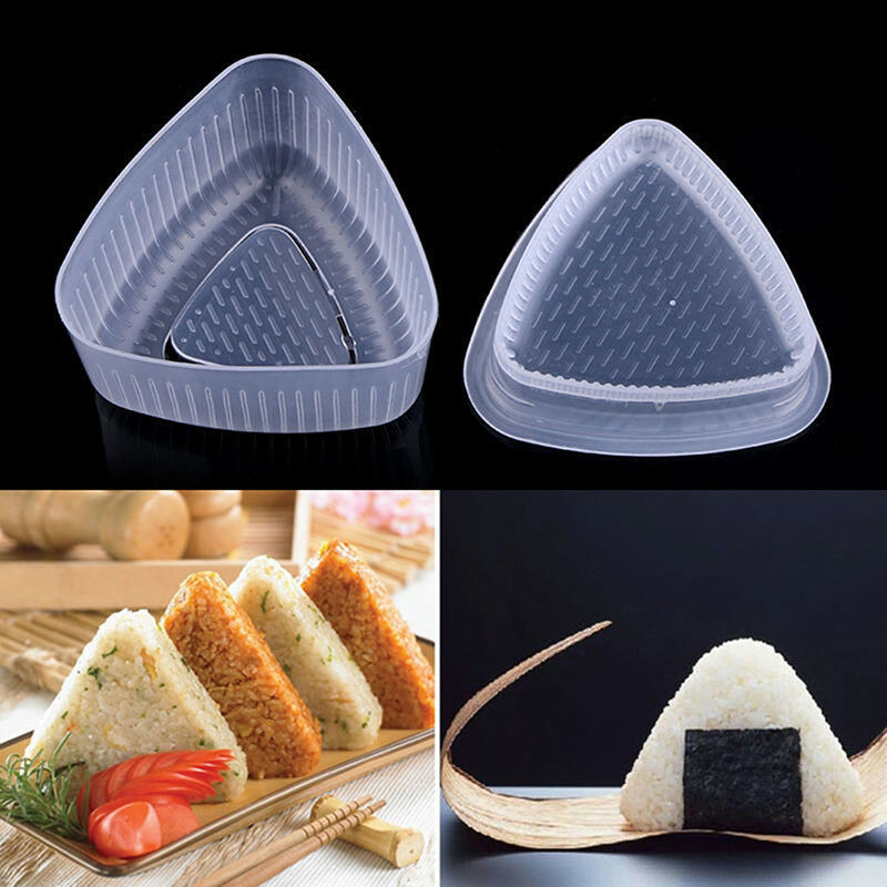 1 set Rice Ball Bento Press Maker Mold Triangle Form Mold Sushi Make  3C