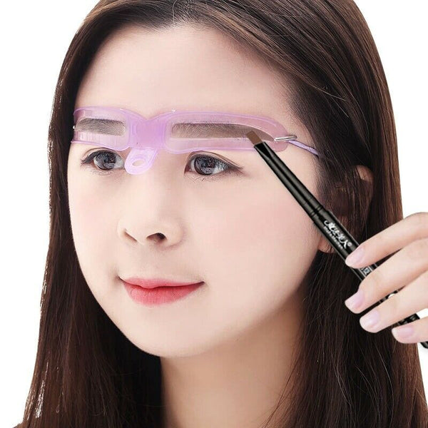 Makeup Reusable Eyebrow Stencil Eyebrow Ruler Cosmetics Eye Brow Mold Styli E3A5