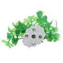 2 pieces Aquarium Landscaping green cloverleaf artificial aquatic plants E6I6