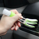New DIY Plastic Car Air Conditioning Vent Blinds Cleaning Brush Double Ende