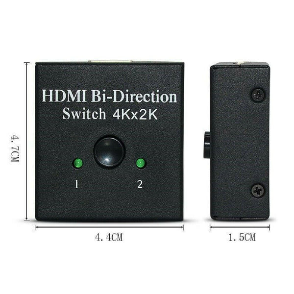 2x1 1x2 In Out UHD 4K Bi Direction HDMI 2.0 Switch Switcher Splitter Hub HDCP AU