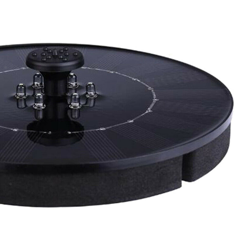 Solar Fountain Pump with LED Lights Water Pump Fountain for Bird Bath,