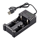 USB Port Dual Slots Charger Universal For 3.7V 18650 16340 14500 Li-ion Battery