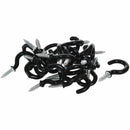 1.1"Cup Mug Hooks Shouldered Metal Screw-in plastic coated Hanging black 25