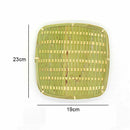 Bamboo braided rectangular fruit tray handmade storage tray hand-woven brea G5D2