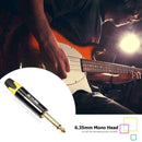 6.35mm Mono Male Plug Connector DIY Soldering Plug for Microphone (Yellow)
