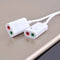 3.5mm Audio Headset Mic Y Splitter Cable Adapter TRRS to 2 TRS For PC Laptop