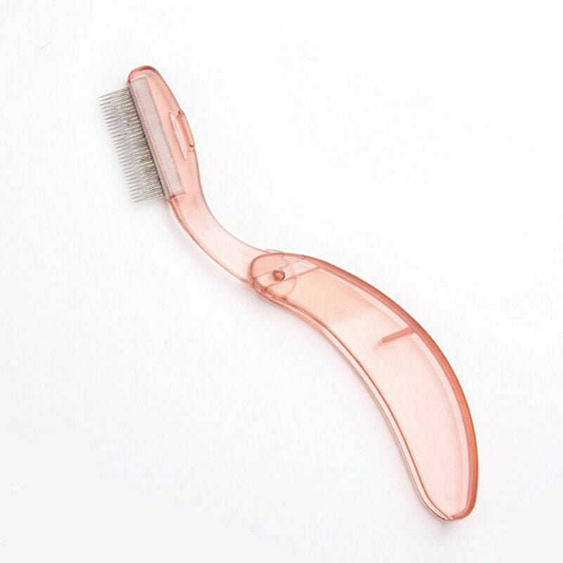 Foldable Steel Eyebrow Eyelash Extension Brush Metal Tool; Brush Comb Makeu E5A1