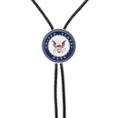 Men  Navy Necktie Western Cowboy Bolo Tie American Eagle