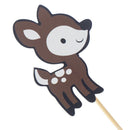 120pcs Forest Animal Cake Toppers Cute Cupcake Decoration Birthday Kids Party