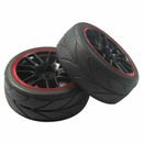 4pcs 12mm Hub Wheel Rims & Rubber Tires For RC 1/10 On-Road Touring Drift C
