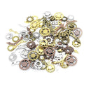 100Pcs/Lot Punk Mixed Gear Cog Pointer Charms Pendants DIY Jewelry Findings