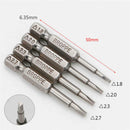 5 Pieces /set Magnetic Triangle Head Screwdriver Bits S2 Steel 1/4 Hex Sha EVV